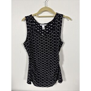 white house black market tank top black and white sleeveless size medium W1